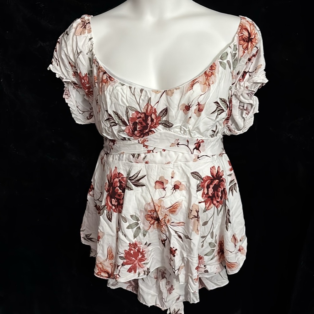 Rue+ Floral Off-Shoulder Blouse Size 3X (NWT)